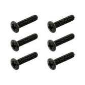 Allparts GS-3378 Short Tuner Button Screws, Black, Pack of 6