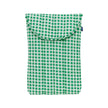 Baggu Puffy 16 inch Laptop Sleeve, Green Gingham