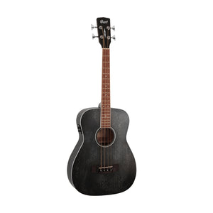 Cort AB590MF-BOP-W Acoustic Bass Guitar w/Bag, Black Open Pore