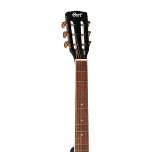 Cort AF590MF-BOP Acoustic Guitar w/Bag, Black Open Pore