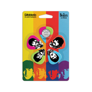 D'Addario Beatles Guitar Picks, Sgt Peppers Lonely Hearts Club Band, 10 pack, Medium