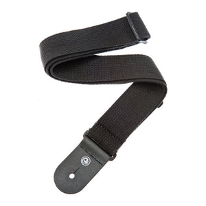 D'Addario 50CT00 50mm Cotton Guitar Strap, Black