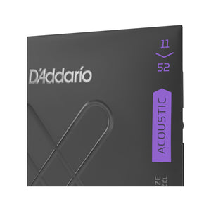 D'Addario XTAPB1152 XT Phosphor Bronze Acoustic Guitar Strings, Custom Light, 11-52