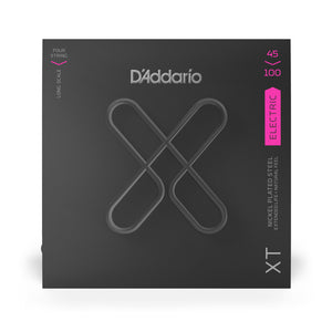 D'Addario XTB45100 XT Nickel Plated Steel Long Scale Bass Guitar Strings, Regular Light, 45-100