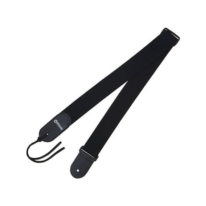 DiMarzio DD3100EBK Elastic w/Leather Ends 2Inch Guitar Strap, Black