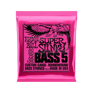 Ernie Ball Super Slinky 5-String Nickel Wound Electric Bass Strings, 40-125