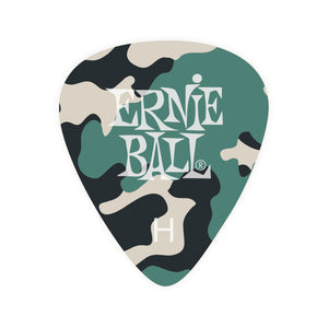 Ernie Ball Camouflage Cellulose Guitar Picks, Heavy, 12-Pack