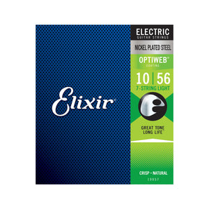 Elixir 19057 Nickel Plated Steel with OPTWEB coating 7-strings Electric Guitar Strings 10-56