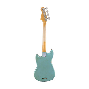 Fender Justin Meldal-Johnson Road Worn Mustang Bass Guitar, Faded Daphne Blue