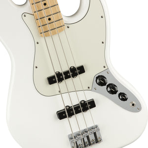 Fender Player Jazz Bass Left-Handed Guitar, Maple FB, Polar White