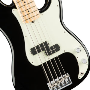 Fender American Professional 5-String Precision Bass Guitar, Maple FB, Black