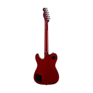 Fender Jim Adkins JA-90 Telecaster Electric Guitar, Laurel FB, Crimson Red Transparent