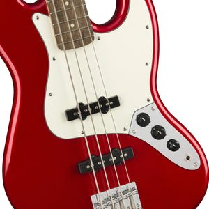 Squier Contemporary Jazz Bass Guitar, Laurel FB, Metallic Red