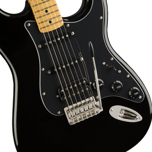 Squier Classic Vibe 70s Stratocaster HSS Electric Guitar, Maple FB, Black