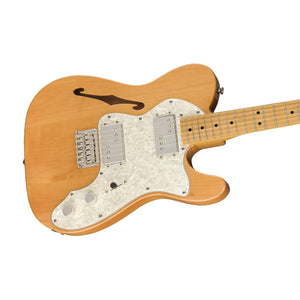 Squier Classic Vibe 70s Telecaster Thinline Electric Guitar, Maple FB, Natural