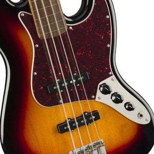 Squier Classic Vibe 60s Jazz Bass Fretless Guitar, Laurel FB, 3-Tone Sunburst