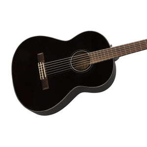 Fender CN-60S Nylon String Classical Guitar, Walnut FB, Black