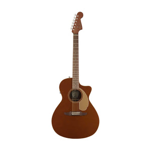 Fender California Newporter Player Medium-Sized Acoustic Guitar, Rustic Copper