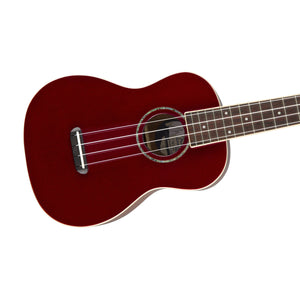 Fender Zuma Classic Concert Ukulele, Walnut FB, Candy Apple Red