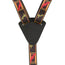 Fender Monogrammed Ukulele Strap, Black/Yellow/Red