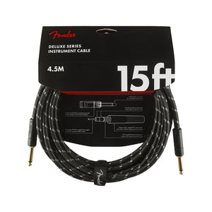 Fender Deluxe Series Instrument Cable. 15ft, Black Tweed