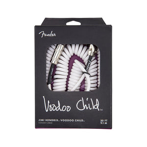 Fender Jimi Hendrix Voodoo Child Guitar Cable, White, 30ft