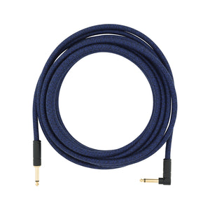 Fender Festival Hemp Angled Instrument Cable, 18.6ft, Pure Hemp, Blue Dream