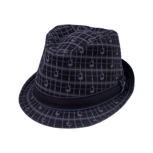 Fender Axe Plaid Fedora, Black, Small/Medium