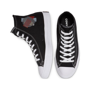 Converse Chuck Taylor All Star Hi Sneaker, Black/Enamel Red/White