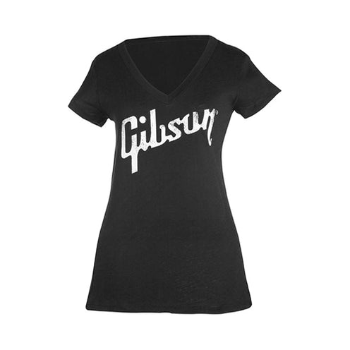 Gibson Logo Women's V-Neck T-Shirt