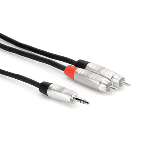 Hosa HMR-006Y Pro Y Cable, 3.5mm TRS to RCA, 6ft