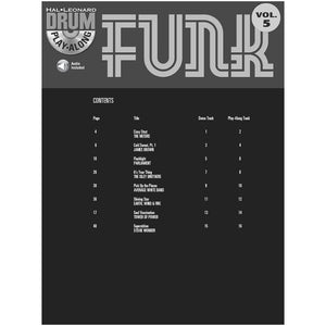 Hal Leonard Drum Play-Along Funk Volume 5 Book with CD