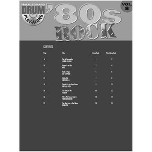 Hal Leonard Drum Play-Along '80s Rock Volume 8 Book with CD