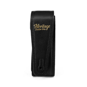 Heritage Premium Leather Guitar Strap, Black