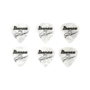 Ibanez B1000PG-PW Paul Gilbert Guitar Pick Set, Pearl White, 6pcs