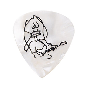 Ibanez B1000PG-PW Paul Gilbert Guitar Pick Set, Pearl White, 6pcs