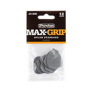 Jim Dunlop 449P .60mm Nylon Max Grip Pick, 12-Pack