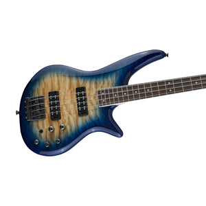 Jackson JS Series Spectra Bass JS3Q QMT Electric Bass Guitar, Amber Blue Burst