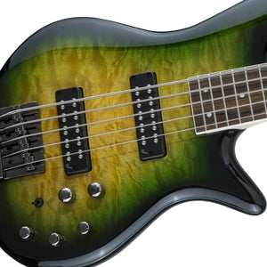 Jackson JS Series Spectra Bass JS3QV QMT 5-String Electric Bass Guitar, Alien Burst