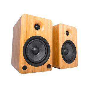 Kanto YU6 Powered Speakers with Bluetooth and Phono Preamp, Bamboo