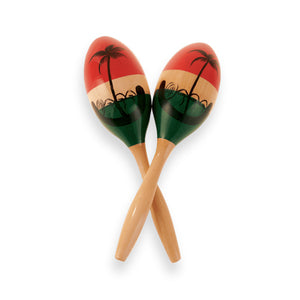 Latin Percussion CP287 Wood Maracas, Medium/Painted