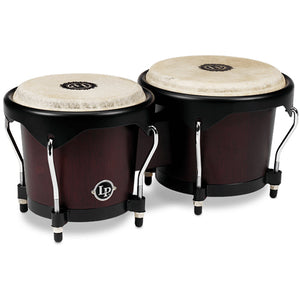 Latin Percussion LP601NY-DW City Wood Bongo, Dark Wood