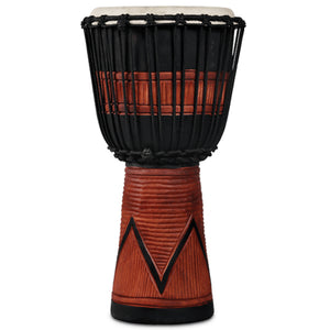 Latin Percussion LP713MB World Beat WoodArt Medium Djembe, Black/Brown