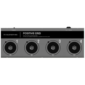 Positive Grid BT4 Bluetooth MIDI Pedal, 4 Buttons