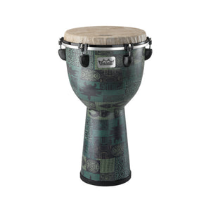 Remo DJ-6112-32 Designer Series Apex Key-Tuned Djembe, Green Kintekloth