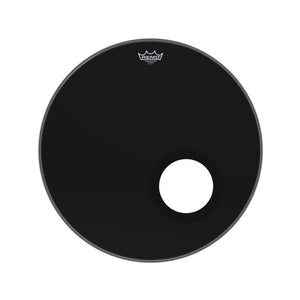 Remo P3-1022-ES-DM 22inch Powerstroke 3 Ebony Bass Drum Head w/5inch Black Dynamo