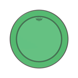 Remo P3-1322-CT-GN 22inch Powerstroke P3 Bass Colortone Batter Drum Head, Green