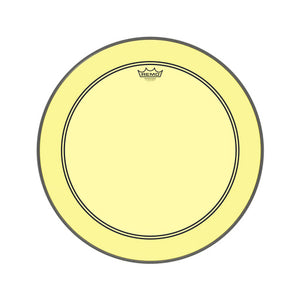 Remo P3-1322-CT-YE 22inch Powerstroke P3 Bass Colortone Batter Drum Head, Yellow