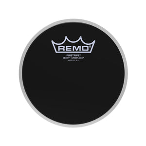 Remo PS-0406-MP 6inch Batter Crimplock Pinstripe Ebony Drum Head