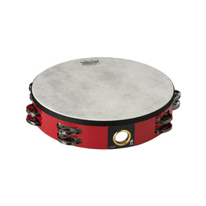 Remo TA-5210-52 10inch Pretuned Tambourine, Double Row Jingles, Deep Red